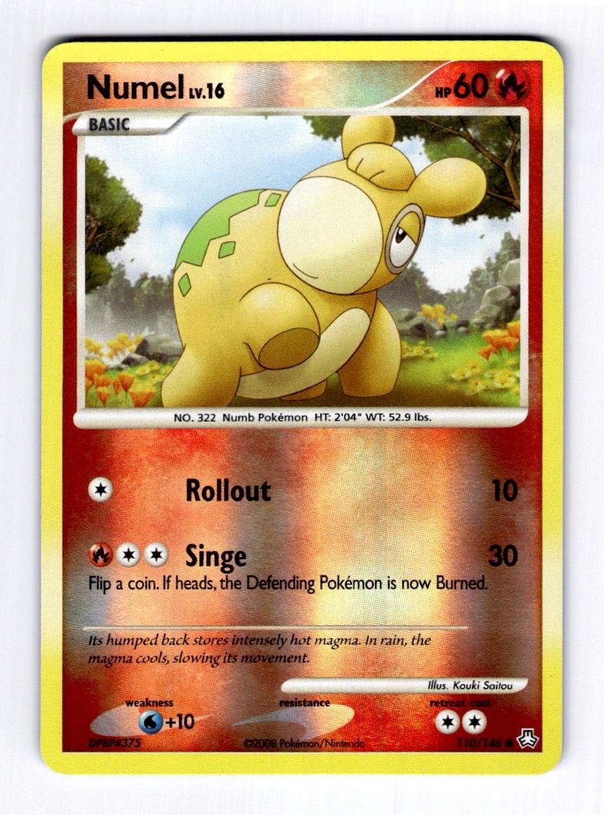 Numel Legends Awakened #110 (2008) Common Reverse Holo NM Pokemon