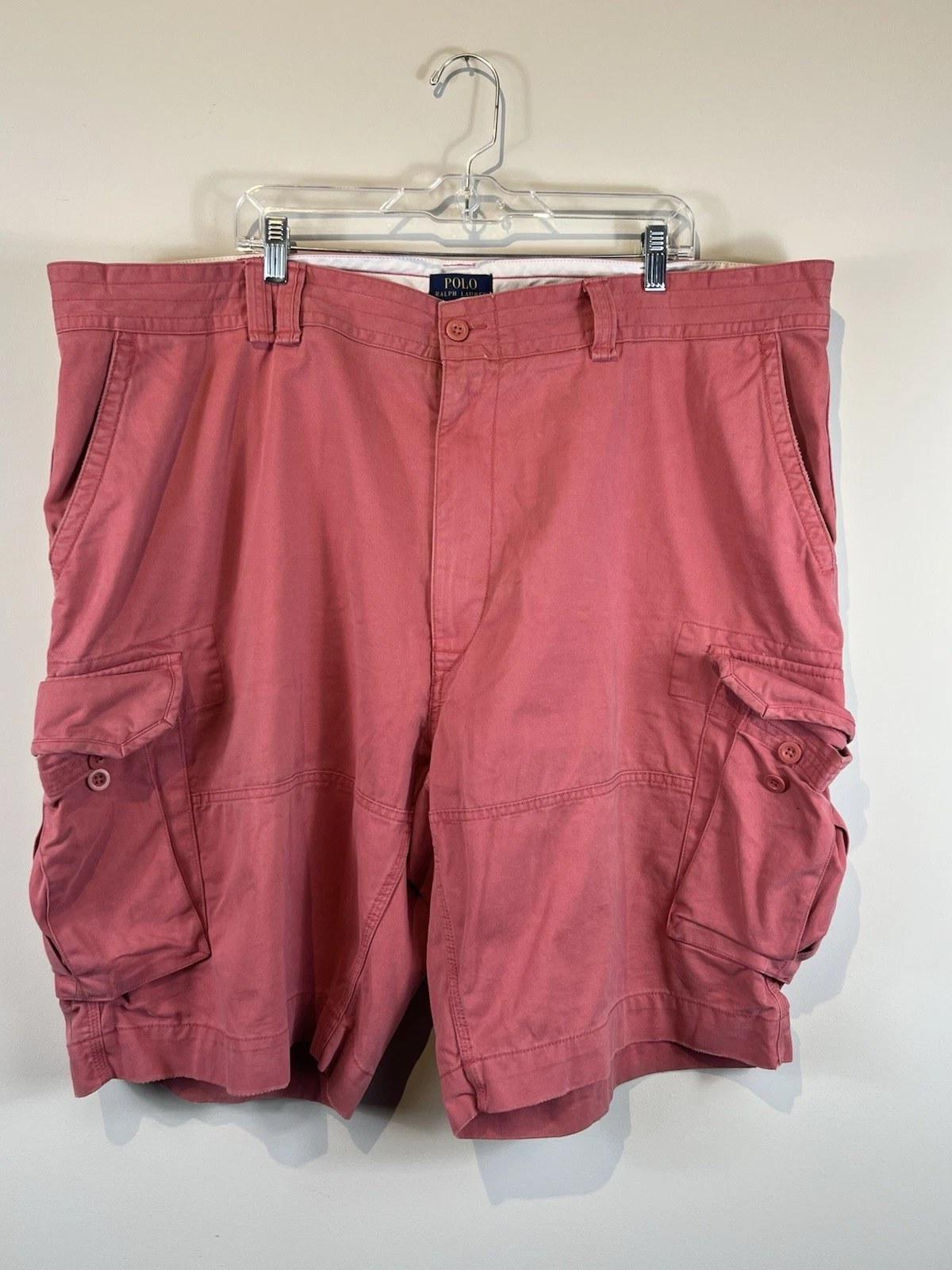 Polo Ralph Lauren Men's Chino CARGO Shorts Flat Front Coral Pink Size 48B
Opens in a new window or t