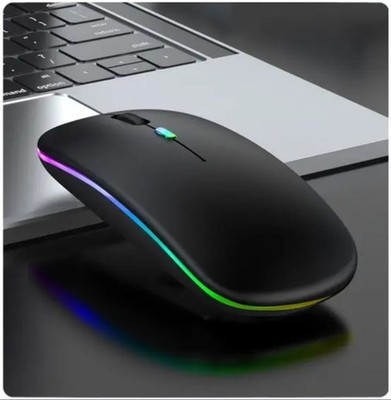 Kabellose Maus wiederaufladbar Dual | Bluetooth & 2,4Ghz | LED RGB Beleuchtung