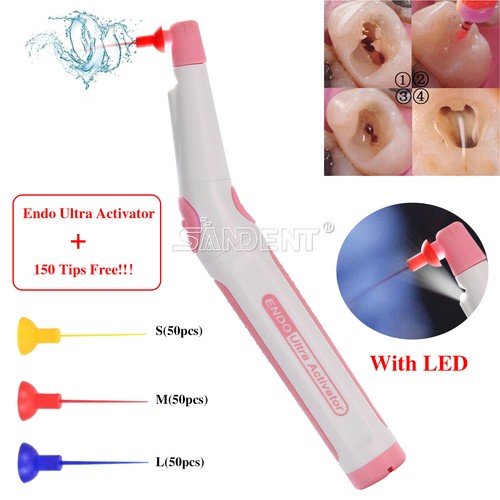 Dentale LED Endodonzia Ultra Attivatore Manipolo Irrigatore Canale Radice 150 Punte - Foto 13 di 45