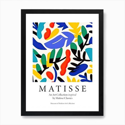 Botanisches Muster Cut Out The Matis gerahmtes Wandbild Poster Leinwanddruck Bild