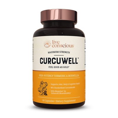 Live Conscious CurcuWell - Curcumin and Boswellia Blend | Maximum Strength Joint