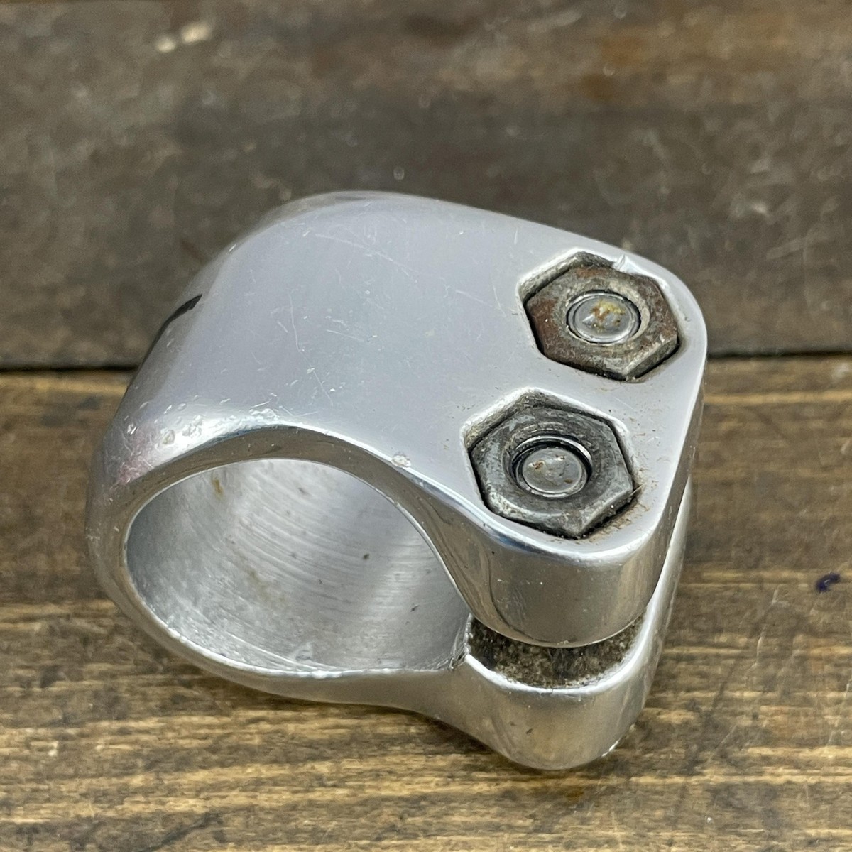 Vintage GT BMX Seatpost Clamp 25.4mm Alloy Double Bolt Old