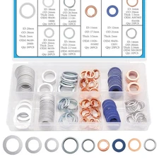 150PCS Oil Drain Plug Gasket Assortment,Oil Crush Washer Seals Kit,Automotive...