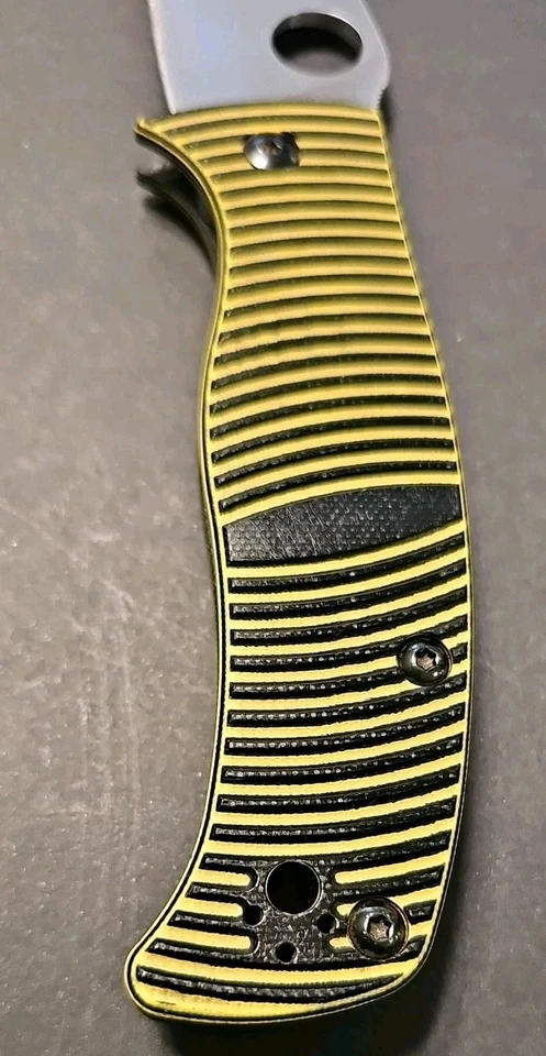 Bloqueo de compresión Spyderco Caribbean C217GP LC200N hoja amarillo/negro G-10 Foto 3 de 4