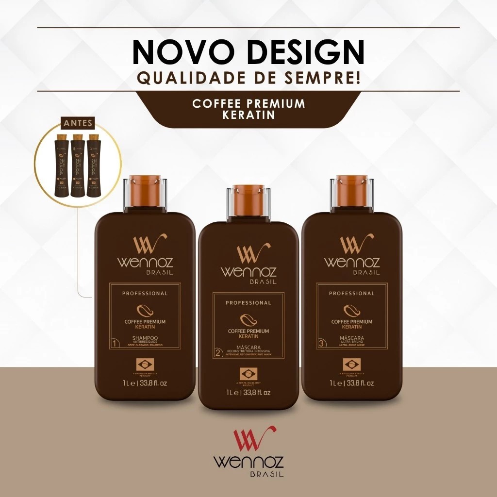 Wennoz Coffee Premium Kit Keratin Progressive All Liss Steps