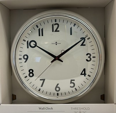 Threshold Wall Clock - 3 Hands - Battery Powered