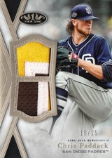 2020 Topps Tier One Chris Paddack Tier One Relic Dual Patch 25 /15