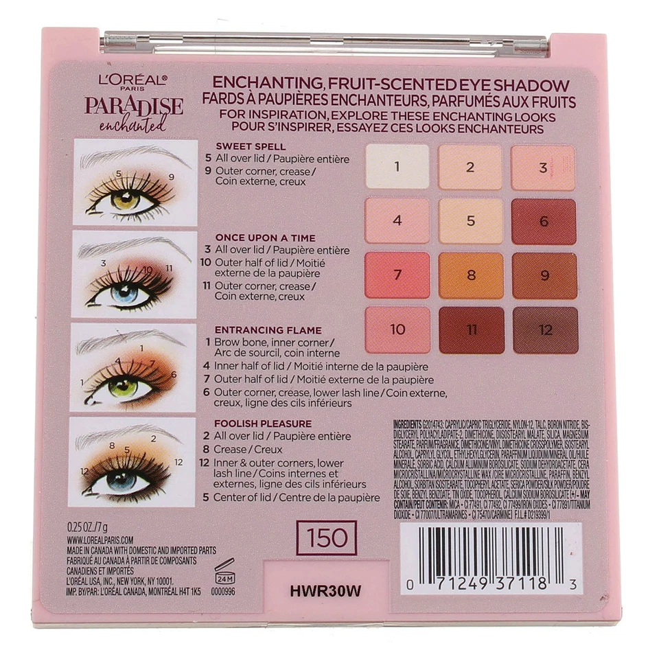 4 Pack L'Oreal Paris Paradise Enchanted Scented Eyeshadow Palette - Image 2 of 2