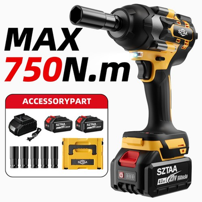 #ad SZTAA Brushless impact driver Cordless impact wrench 750N impact drill tool set $79.99