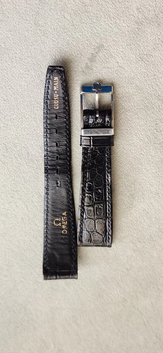 OMEGA 純正レザーストラップ　20㎜　黒 OMEGA Black Leather Wristwatch Bands for sale | eBay
