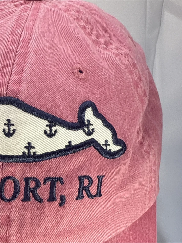 Sombrero Newport Rhode Island Ancla de Ballena Náutica Kate Lord; Gorra Rosa Nantucket RI Foto 3 de 4
