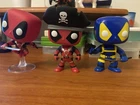 Funko Pop! Loose Lot Of 3 Marvels Deadpool Lot All Authentic And Clean!
