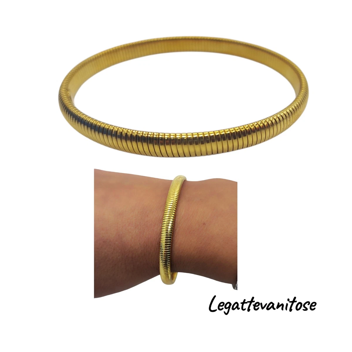 Bracciali di bigiotteria elastici di oro in acciaio | Acquisti Online su