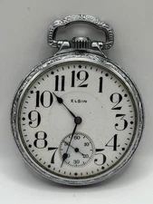 Antique Elgin Open Face 19j 5 Positions Adjusted 15094268 Pocket Watch R G2U