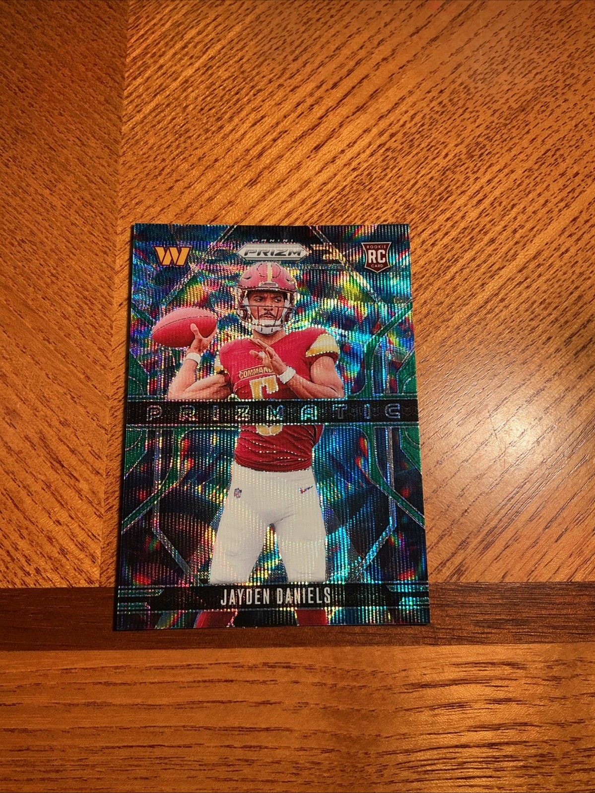2024 Panini Prizm - Prizmatic Jayden Daniels #3 Green Wave Prizm (RC)