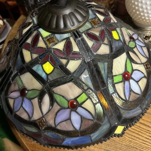 Vintage Tiffany Style Stained Glass Hanging Ceiling Light...16"
