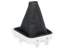 SCHALTMANSCHETTE FUR VW TIGUAN 2012-2015 SCHALTSACK NATURLEDER NAHT GRAU