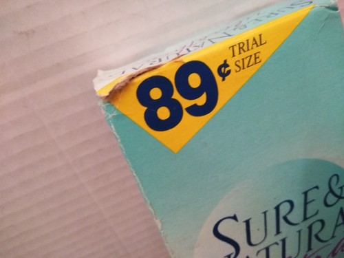 VTG. 1990 Sure & Natural (6) Regular Ultra thin Maxi Pads (Movie Prop) READ - Picture 5 of 6