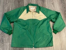 Vintage Pioneer Seed Farming Full Zip Green Jacket Mens XL Made In USA Swingster
