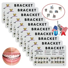 10 Packs Ortho Metal Standard Roth 022 Slot w/ 3 Hooks Brackets Braces TL