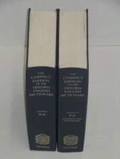 VINTAGE THE COMPACT EDITION OF THE OXFORD ENGLISH DICTIONARY BOOKS CASE PLZ READ