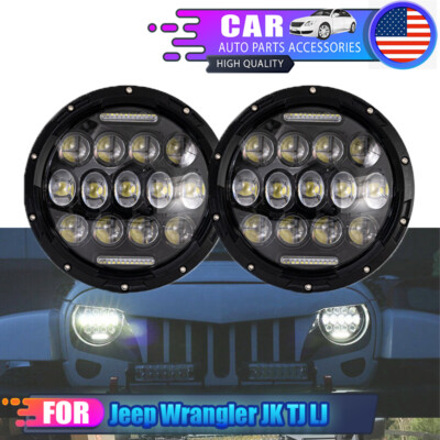 JKラングラーヘッドライト ZHANOSI TJ CJ LJ LED 2個セット