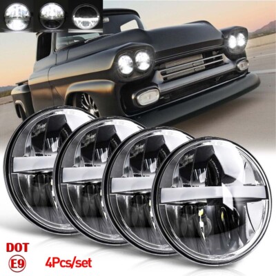 4pcs 5.75'' 5-3/4 LED Scheinwerfer Hi/Lo Beam Projektor für Ford Mustang Chevy