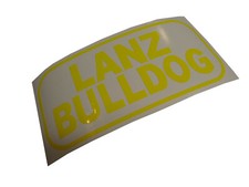 Lanz Bulldog Schriftzug Dekor Aufkleber Sticker Oldtimer Tracktor 92x200mm Gelb