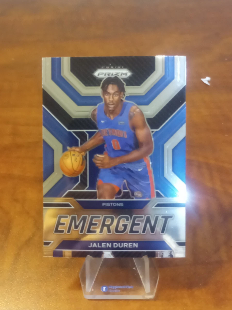 2022-23 Panini Prizm Emergent Insert Jalen Duren #20 Detroit Pistons Rookie Card