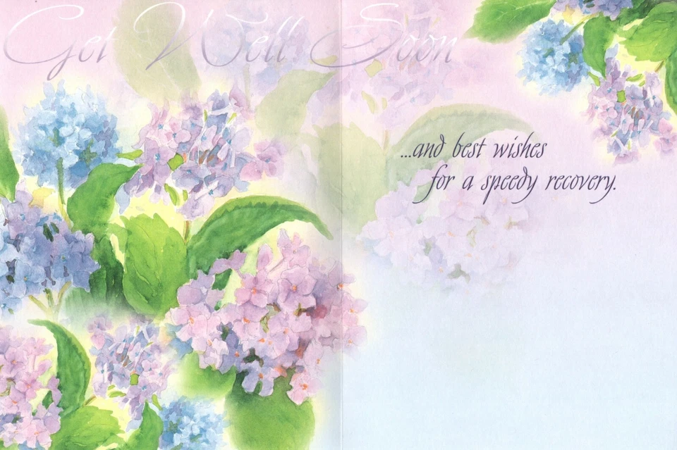 Get Well Soon Hydrangea & Butterflies Judy Buswell Leanin' Tree Greeting Card  - Image 2 of 4