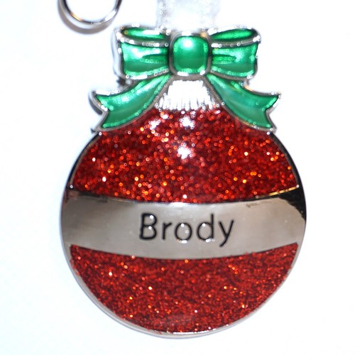Ganz Metal Christmas Ornament Ball Red Personalized Pick Name Collectible NWT JB - Picture 18 of 72
