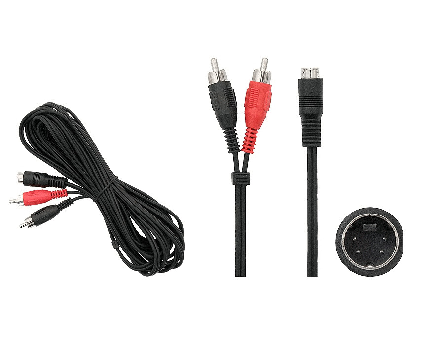 Cable S-Video 5m SVHS to 2x RCA Audio Lead Cord Connector