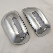 Chrome LED Rearview Mirror Side Lid Cover Trim For 2001-2005 Toyota RAV4 SUV 2PC