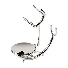 Low Profile Modern Chrome Razor and Shaving Brush Stand from Super Safety Razors