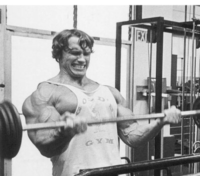 Ein Arnold Schwarzenegger Schwarzweiß Hebegewichte 4x6 Fotodruck