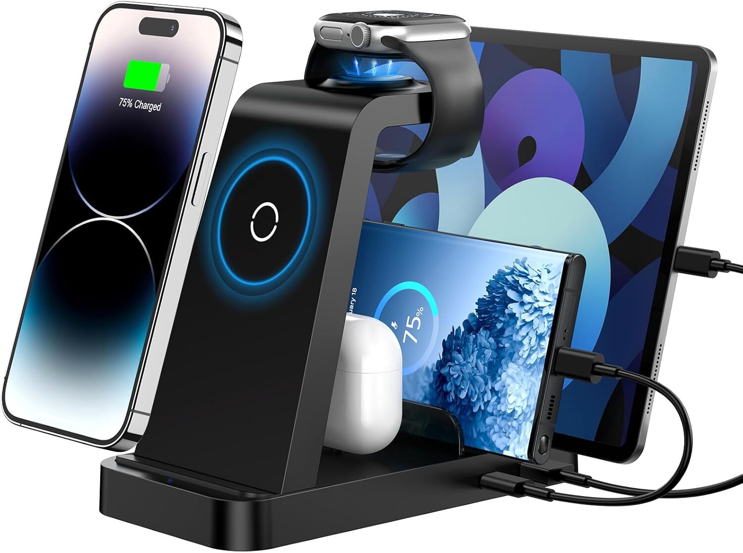 Wireless Charger for iPhone - 5 in 1 Charging Station for Multiple Devices Apple-image