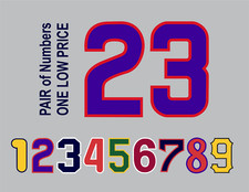 Tackle Twill Pro Cut Baseball Number Pair Team Uniform Jersey Patches Not Sewn