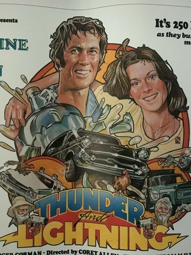 1977 THUNDER and LIGHTNING Movie Poster Moonshine David Carradine Kate Jackson - Picture 2 of 12
