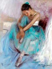 Quadro Ballerina Danza Classica Mod.11 Stampa su Mdf o Tela Swarovski Pannello