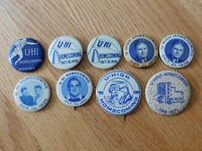 Vintage 1934-1971 U-HI U-High Homecoming Buttons Pin Pinback- University of Iowa