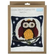 Trimits Cross Stitch Kit Cushion Night Owl