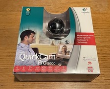 Logitech QuickCam Pro 5000 Webcam For Windows 2000 or XP IN BOX W DISC  MANUAL