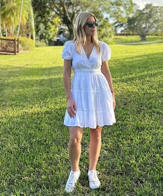 ZARA WOMENS WHITE LACE INSERT MINI DRESS WITH SHORT SLEEVES SIZE M | eBay