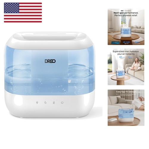 Humidifiers for Bedroom, Top Fill 4L Supersized Cool Mist Humidifier with Oil...