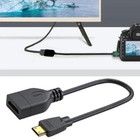 Mini HDMI Male to HDMI Female Converter Adapter Cable Cord 15cm Black 2024