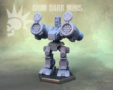 BTech Scale - Longbow proxy mech - large missiles (retro style)