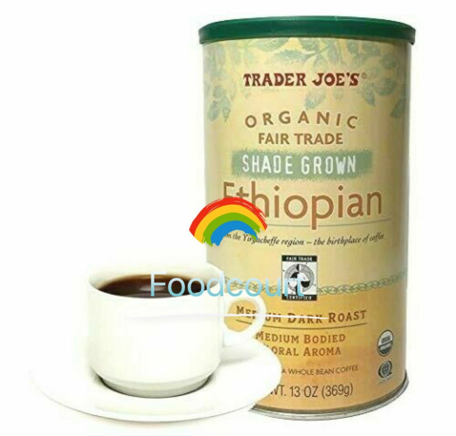 Trader Joe's Organic Fair Trade Shade Grown Ethiopian Coffee 13 OZ eBay