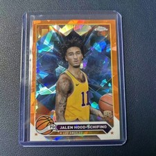 🐭2024 TOPPS CHROME SAPPHIRE EDITION ORANGE RC JALEN HOOD-SCHIFIND /25