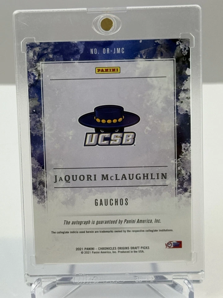 2021 Panini Chronicles Origins Draft Picks JaQuori McLaughlin Auto - Image 2 of 2
